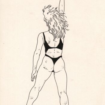 Zeichnungen mit dem Titel "Desenho" von Adrovando Claro, Original-Kunstwerk, Tinte