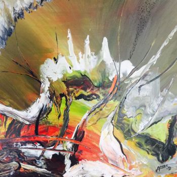 Pittura intitolato "adrenaline.jpg" da Amer Daoud, Opera d'arte originale, Acrilico