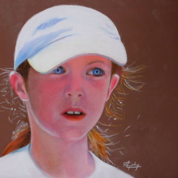 Peinture intitulée "Une jeune touriste…" par Adyne Gohy, Œuvre d'art originale, Pastel