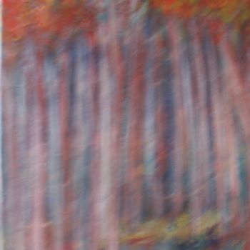Peinture intitulée "à l'orée du bois" par Annick Larnicol, Œuvre d'art originale, Acrylique