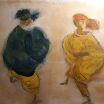 Malarstwo zatytułowany „Danse africaine” autorstwa Annick Larnicol, Oryginalna praca, Pigmenty