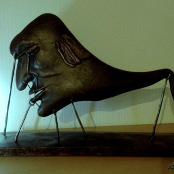 Sculpture titled "The Sleep" by Ælt (Atelier Lebrun Transinne), Original Artwork, Metals