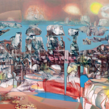 Картина под названием "Along The Shores Of…" - Aeon, Подлинное произведение искусства, Масло Установлен на Деревянная рама д…