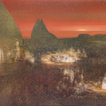 Картина под названием "Astral Voyage: The…" - Aeon, Подлинное произведение искусства, Масло Установлен на Деревянная рама дл…