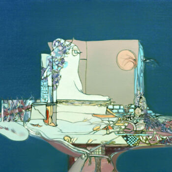 "Mama-Substrata" başlıklı Tablo Aeon tarafından, Orijinal sanat, Petrol Ahşap Sedye çerçevesi üzerine monte edilmiş