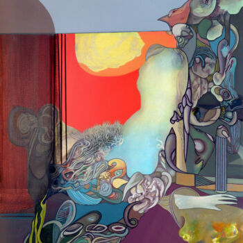 Картина под названием "Light Of Hope" - Aeon, Подлинное произведение искусства, Масло Установлен на Деревянная рама для носи…