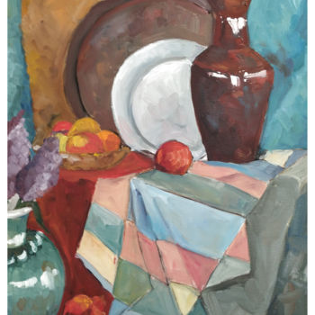 Картина под названием "Кувшин" - Анастасия Слюсарева, Подлинное произведение искусства, Масло
