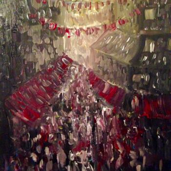 Painting titled "Al Souq (The market)" by Afaf Khalil, Original Artwork, Acrylic