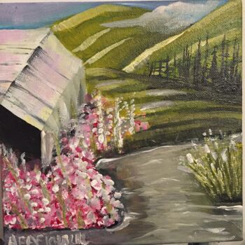 Painting titled "Blossoming Season" by Afaf Khalil, Original Artwork, Acrylic