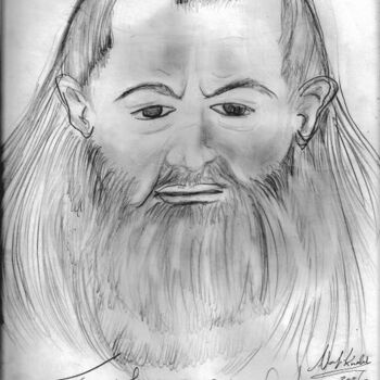 Drawing titled "Gandalf" by Afaf Khalil, Original Artwork, Other