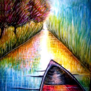 绘画 标题为“New road of life” 由Afaf Khalil, 原创艺术品, 油