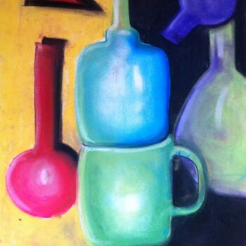 Drawing titled "Composition of Chem…" by Afaf Khalil, Original Artwork, Pastel