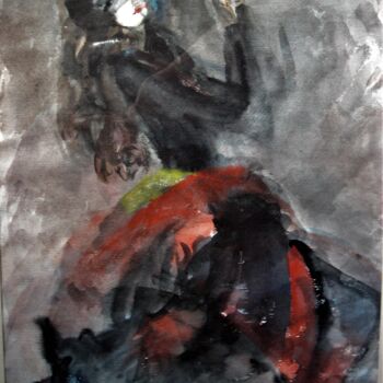 Pittura intitolato "LA DERNIERE DANSE" da Alexandra Afanassieva, Opera d'arte originale, Acquarello