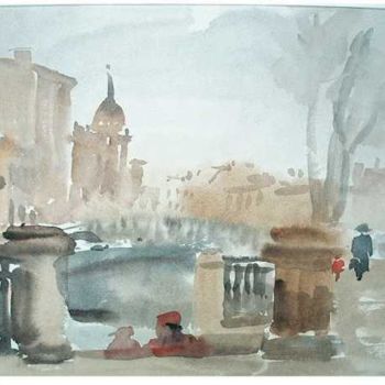 Картина под названием "3. Le canal Griboie…" - Alexandra Afanassieva, Подлинное произведение искусства