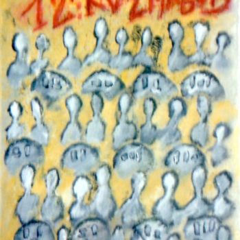 Painting titled "12h rendez-vous aux…" by Anne Faucher, Original Artwork, Acrylic