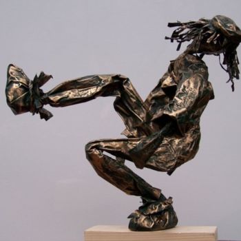 Sculpture intitulée "Kazat Choc ( vue 1 )" par Anne-Frédérique Ferret, Œuvre d'art originale, Papier