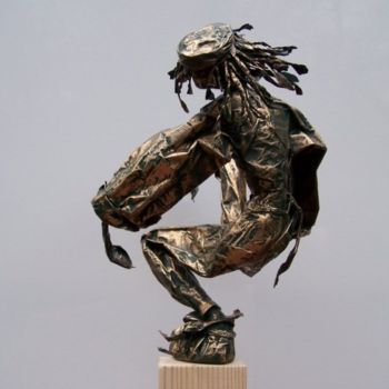Скульптура под названием "Kazat Choc  ( vue…" - Anne-Frédérique Ferret, Подлинное произведение искусства, Бумага