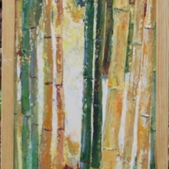 Painting titled "bambou  4" by Anne-Frédérique Ferret, Original Artwork, Other