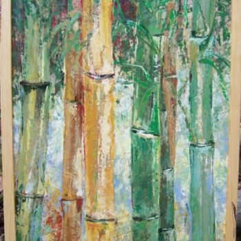 Malarstwo zatytułowany „bambou” autorstwa Anne-Frédérique Ferret, Oryginalna praca, Olej