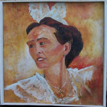 Painting titled "Arlette....  arlési…" by Anne-Frédérique Ferret, Original Artwork, Oil