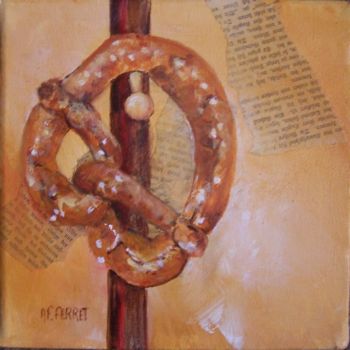 Schilderij getiteld "Bretzel..." door Anne-Frédérique Ferret, Origineel Kunstwerk, Olie