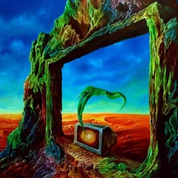 Painting titled "Music TV" by Afif Af, Original Artwork