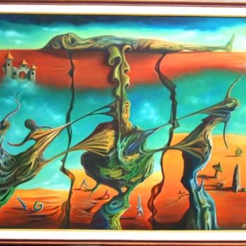 Painting titled "Range from tow world" by Afif Af, Original Artwork