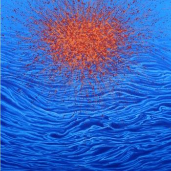 Painting titled "firework ll" by Afif Af, Original Artwork, Oil