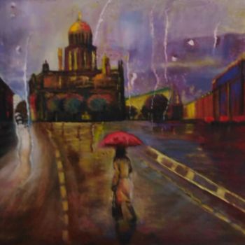 Painting titled "Saint Petersburg" by Afionis Olivia, Original Artwork, Oil