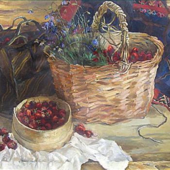 Painting titled "Клубника" by Andrei Mazin, Original Artwork