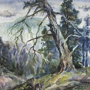 Pintura intitulada "Уральский мотив" por Andrei Mazin, Obras de arte originais
