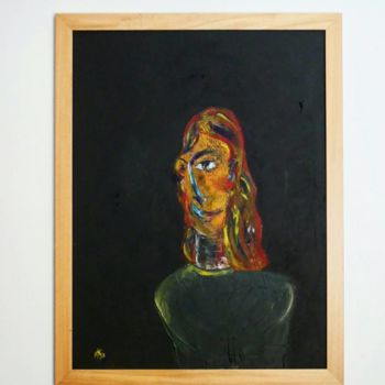 Painting titled "Madame B." by Afef Smaali, Original Artwork