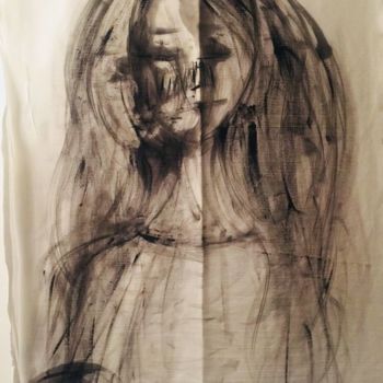 Картина под названием "Mouvement" - Afef Smaali, Подлинное произведение искусства, Чернила