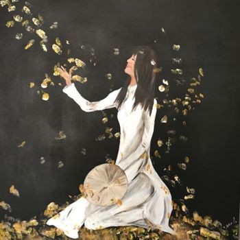 Painting titled "rêverie" by Christine Daviles, Original Artwork, Acrylic