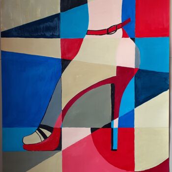 Peinture intitulée "Cubism" par Afzal Shaikh, Œuvre d'art originale, Acrylique