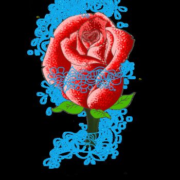 Digital Arts titled ""Rose"" by Agaba Agabaidu Favour Uloko, Original Artwork, Digital Painting