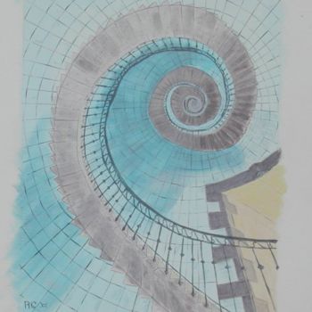 绘画 标题为“La montée du phare” 由Anne Garnier, 原创艺术品