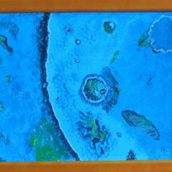 Peinture intitulée "Planète bleue" par Anne Garnier, Œuvre d'art originale