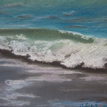 Картина под названием "Breaking waves frag…" - Valentina Ponomareva, Подлинное произведение искусства