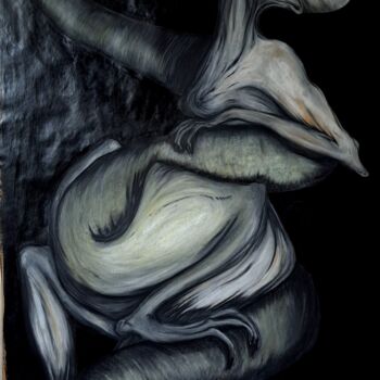 Peinture intitulée "Объятия" par Agata Bonda, Œuvre d'art originale, Pastel