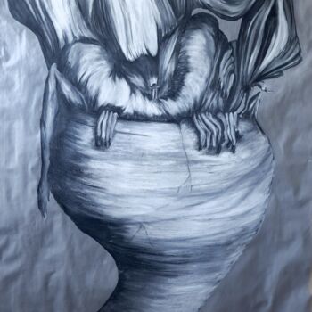 Peinture intitulée "Ловец моих снов" par Agata Bonda, Œuvre d'art originale, Pastel