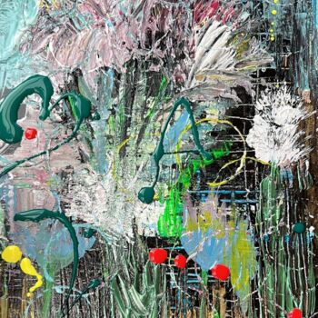Pittura intitolato "Flower Crazy" da Agata Fichera, Opera d'arte originale, Acrilico