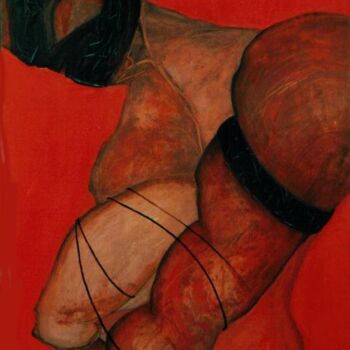 Peinture intitulée "string attached 2" par Agatino Raciti, Œuvre d'art originale
