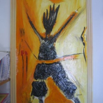 Pittura intitolato "La prepotenza" da Yaovi Agbezuke, Opera d'arte originale