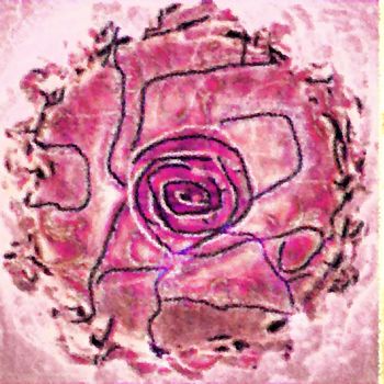 Digital Arts με τίτλο "Roses of Inner Pass…" από Ageliki Baka, Αυθεντικά έργα τέχνης, Ψηφιακή ζωγραφική