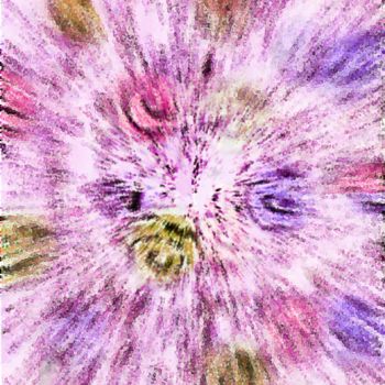Digitale Kunst mit dem Titel "Roses Big Bang" von Ageliki Baka, Original-Kunstwerk, Digitale Malerei