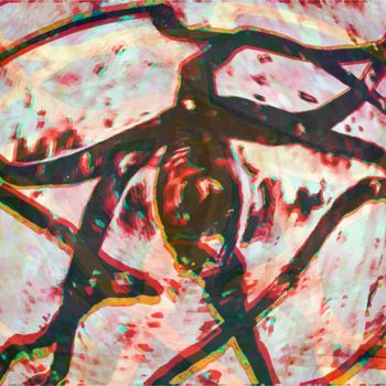 Arte digital titulada "Crucified of the Ne…" por Ageliki Baka, Obra de arte original, Pintura Digital