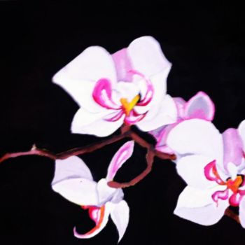 Peinture intitulée "Orchids" par Agent 66, Œuvre d'art originale, Huile