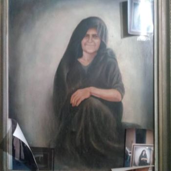 Malerei mit dem Titel "Grandma" von Iuliana Predescu, Original-Kunstwerk, Öl