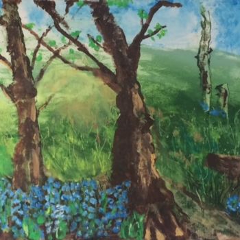 Pintura intitulada "Woods" por Terri, Obras de arte originais, Acrílico